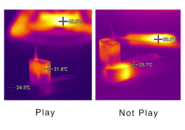 Thermal imaging shows how heat builds up during charging and intensive usage