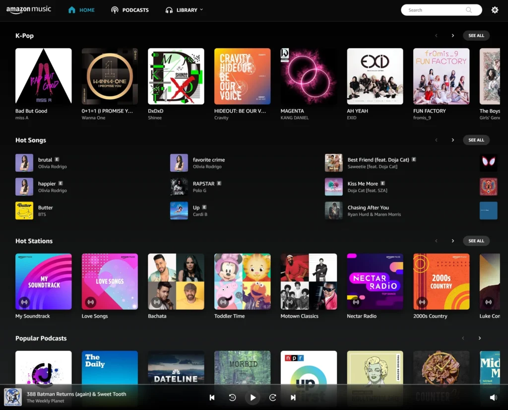 Amazon Prime Music Integration