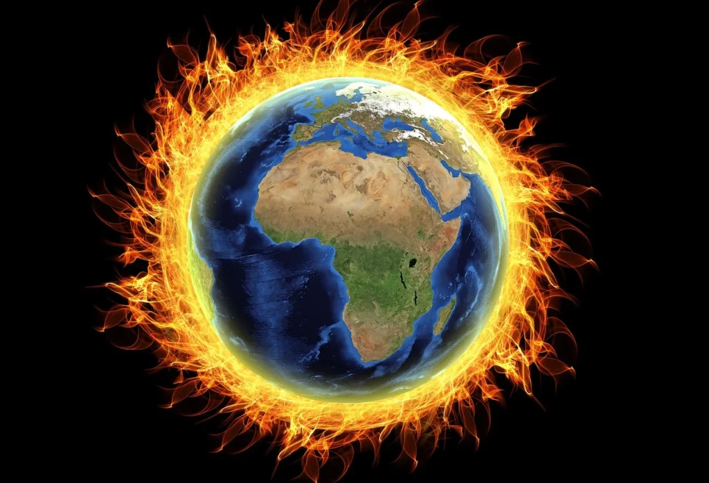 A high-resolution image illustrating global warming effects