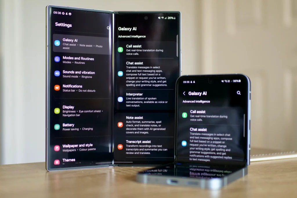 Samsung's new AI Control Center interface providing granular privacy controls for all AI features