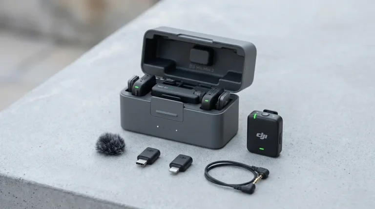 DJI Mic Mini 2 wireless microphone kit — 11g transmitter, USB-C receiver and charging case