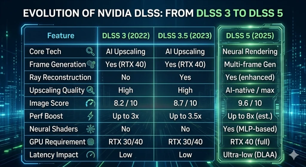 comparison dlss 5,3,3.5