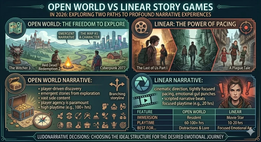 Open vs Linear story games