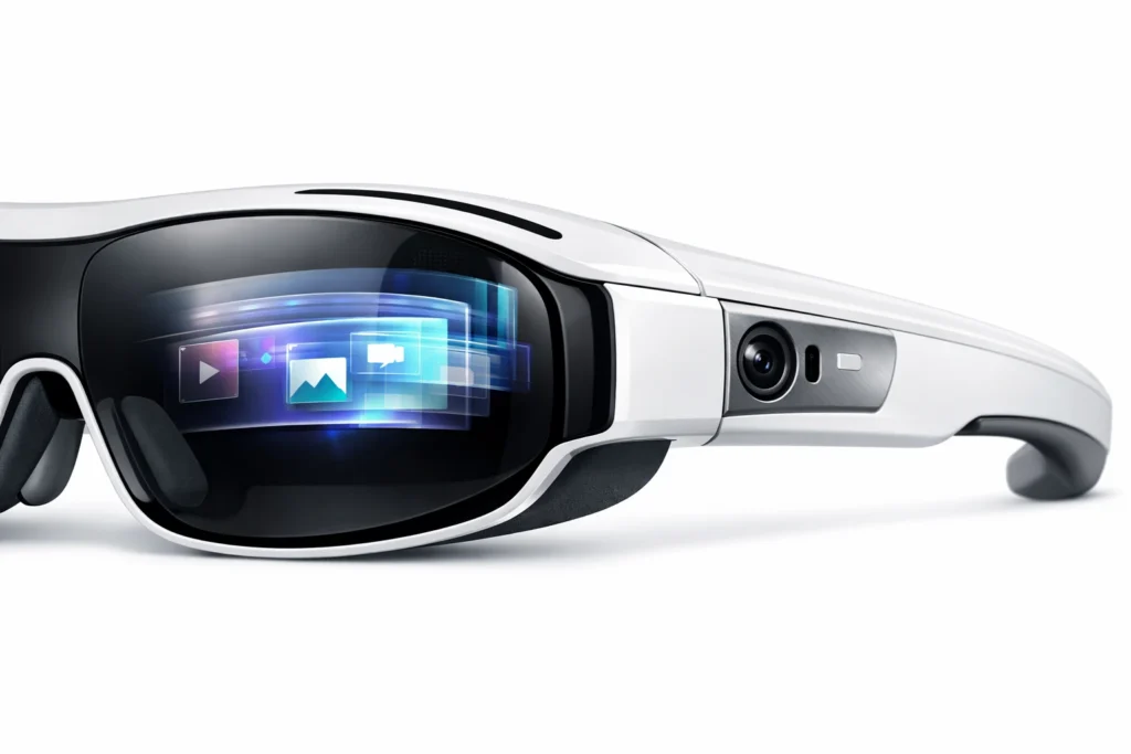 Samsung Galaxy Glasses leaked frame design with waveguide display and temple camera module