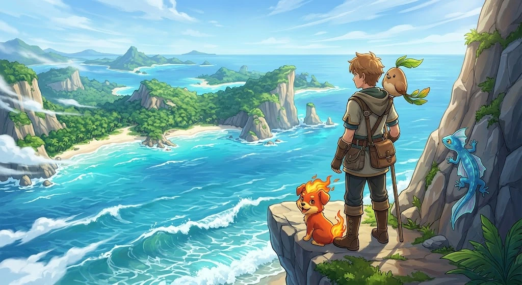 Concept artwork inspired by Pokémon Winds and Pokémon Waves for Nintendo Switch 2.