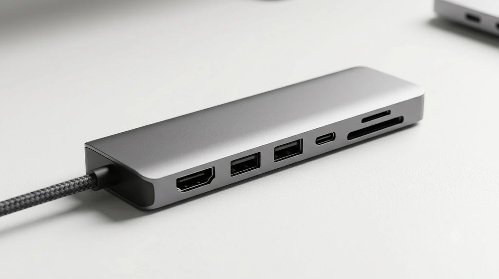 Acer ODK360 7-in-1 USB-C Hub with HDMI, USB-A, USB-C, SD and microSD ports.