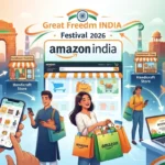 Amazon India Great Freedom Festival 2026 promotional illustration.