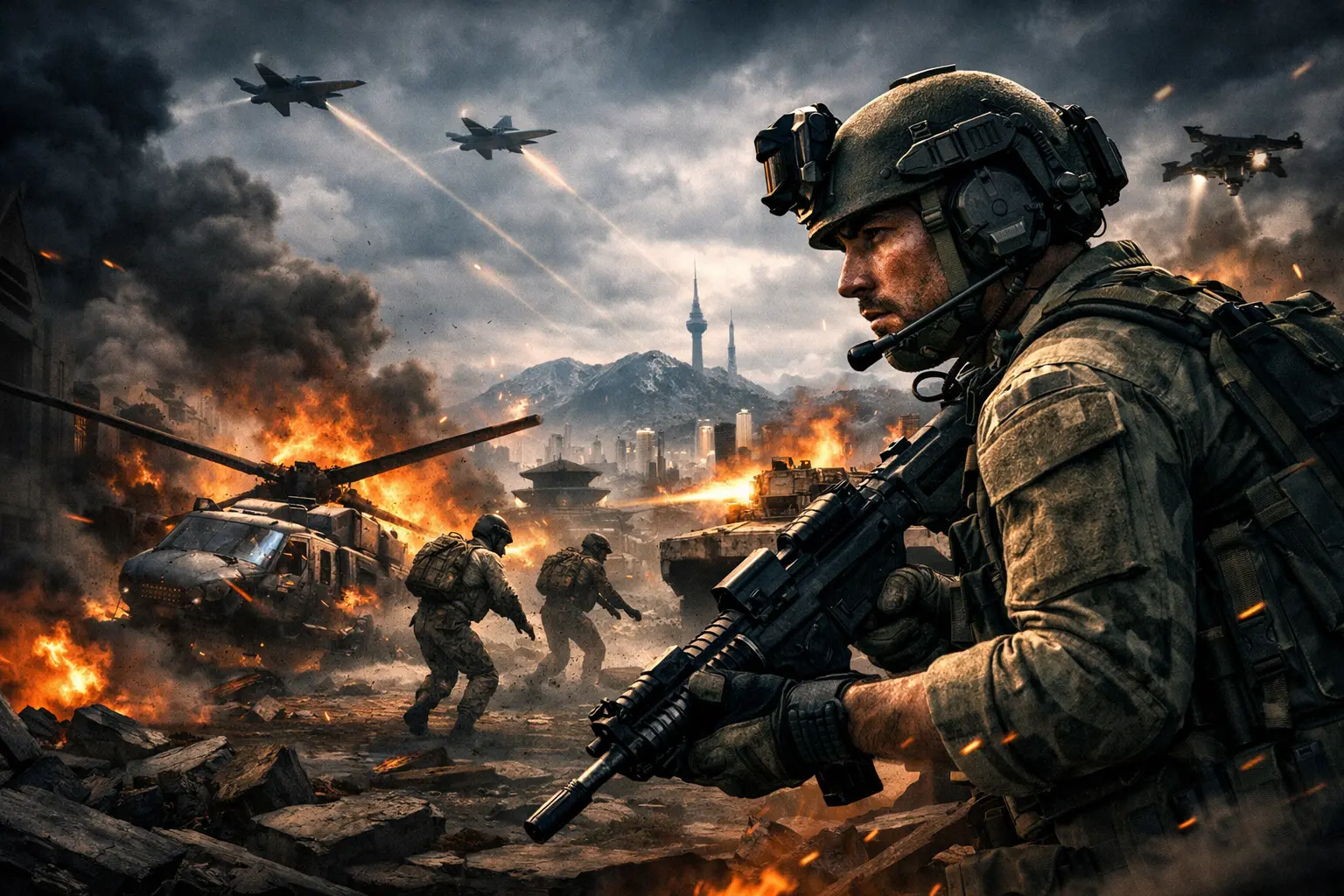 Call of Duty Modern Warfare 4 official reveal artwork showing the upcoming military shooter game.
