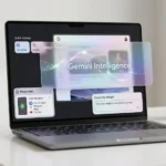 Concept illustration of Google's Googlebook AI laptop platform.