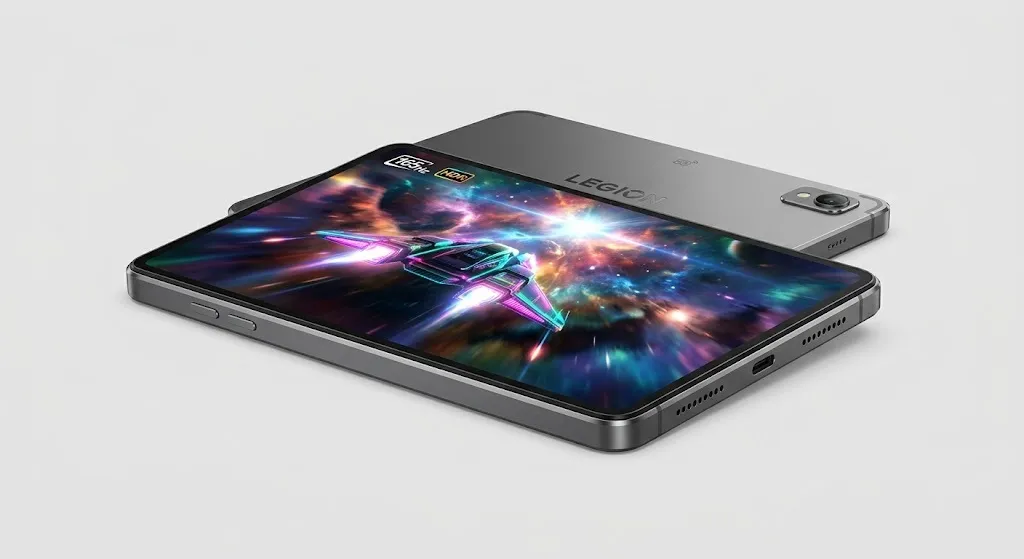 Compact gaming tablet with OLED display.