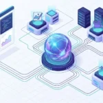 Illustration of Runway Media Router directing AI media requests across multiple models.