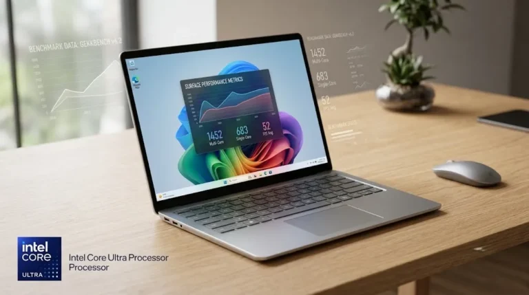 Microsoft Surface Laptop leak analysis with Intel processor references.