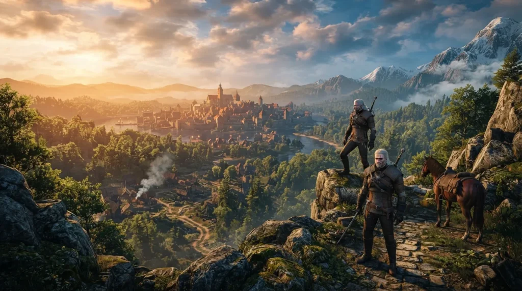 Geralt of Rivia exploring the open world of The Witcher 3 Wild Hunt