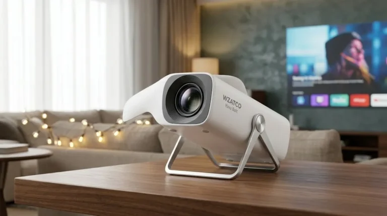 WZATCO Yuva Bolt smart projector with adjustable stand