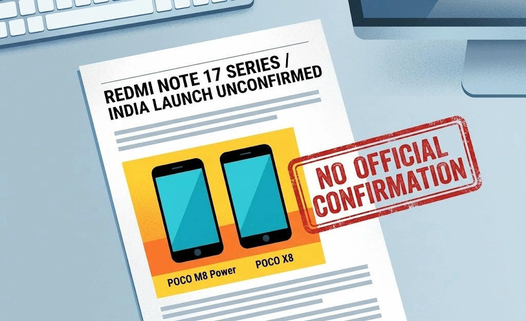 Illustration showing no official Xiaomi announcement for the rumored smartphones.