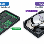 SSD and HDD storage drives shown side by side
